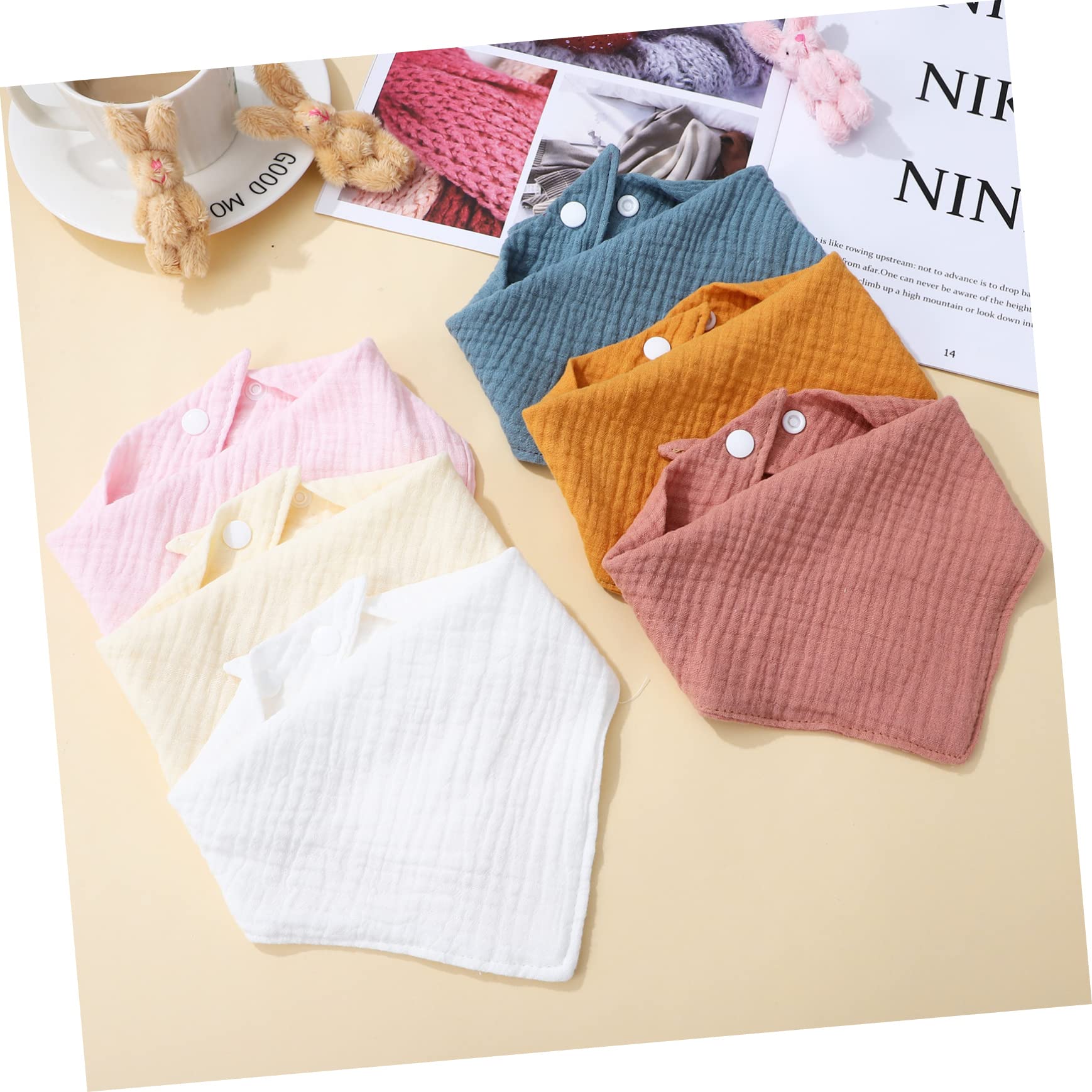 ifundom 12 Piezas Paño Bebé Baberos Baba Baberos Para Niños Baberos Bebe 6-12 Meses Babero Para La Dentición Baberos 0-6 Meses Babero Para Bebe Delantal Simple Gasa Recién Nacido
