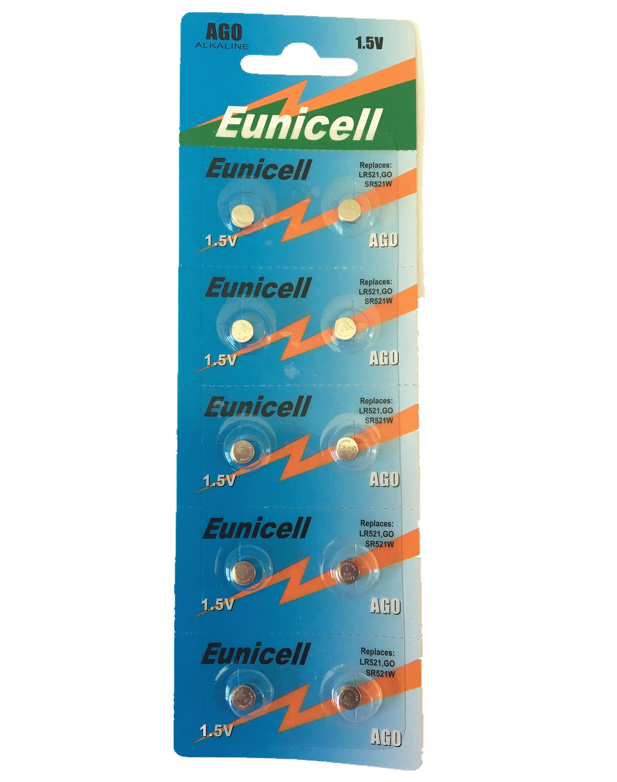 Hillflower 1000 pcs AG0 LR63 LR521 G0 379A 179 Card 0% Mercury 0% Hg 1.5V Alkaline Premium Quality B