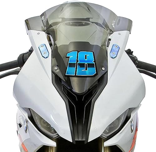 Miniatura 2 de MC MOTOPARTS 3 calcomanías de vinilo personalizadas con números de carreras, día de carreras, MX, Dirt Bike, Motocross de 7 pulgadas, 8 pulgadas, 9