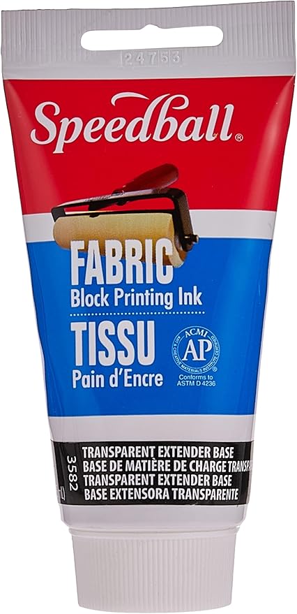 Speedball 3582 Transparent Extender Base For Fabric Block Printing Ink AP Certified 2.5 FL OZ