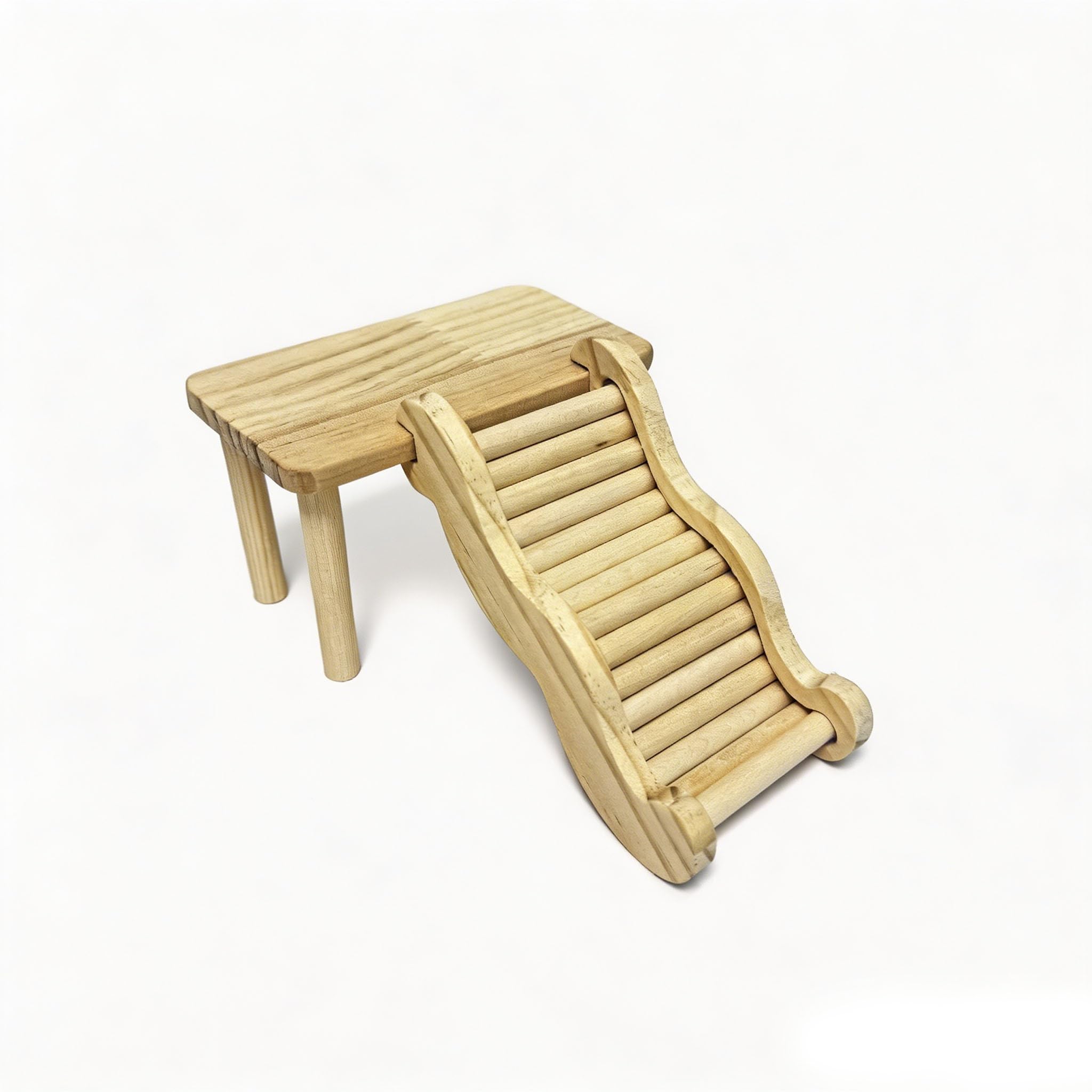 Wooden Hamster Platform Multi-Piece Set, Natural Wood Small Animal Play Gym with Climbing, Resting & Hiding Spaces –Hamster Accessories, Hamster Cage Accessories for Syrian,Dwarf Hamsters,Mice Gerbils