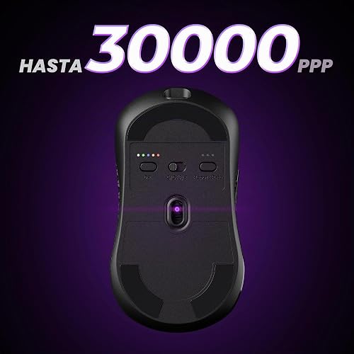Keychron M3 8K Wireless Mouse, PAW3950 Sensor with Programmable Macro Button 30,000 DPI Supports 2.4 GHz/Bluetooth 5.3, 79g Ultra-Light Ergonomic Design Up to 140 Hours Using for PC Mac Laptop - Black - 5