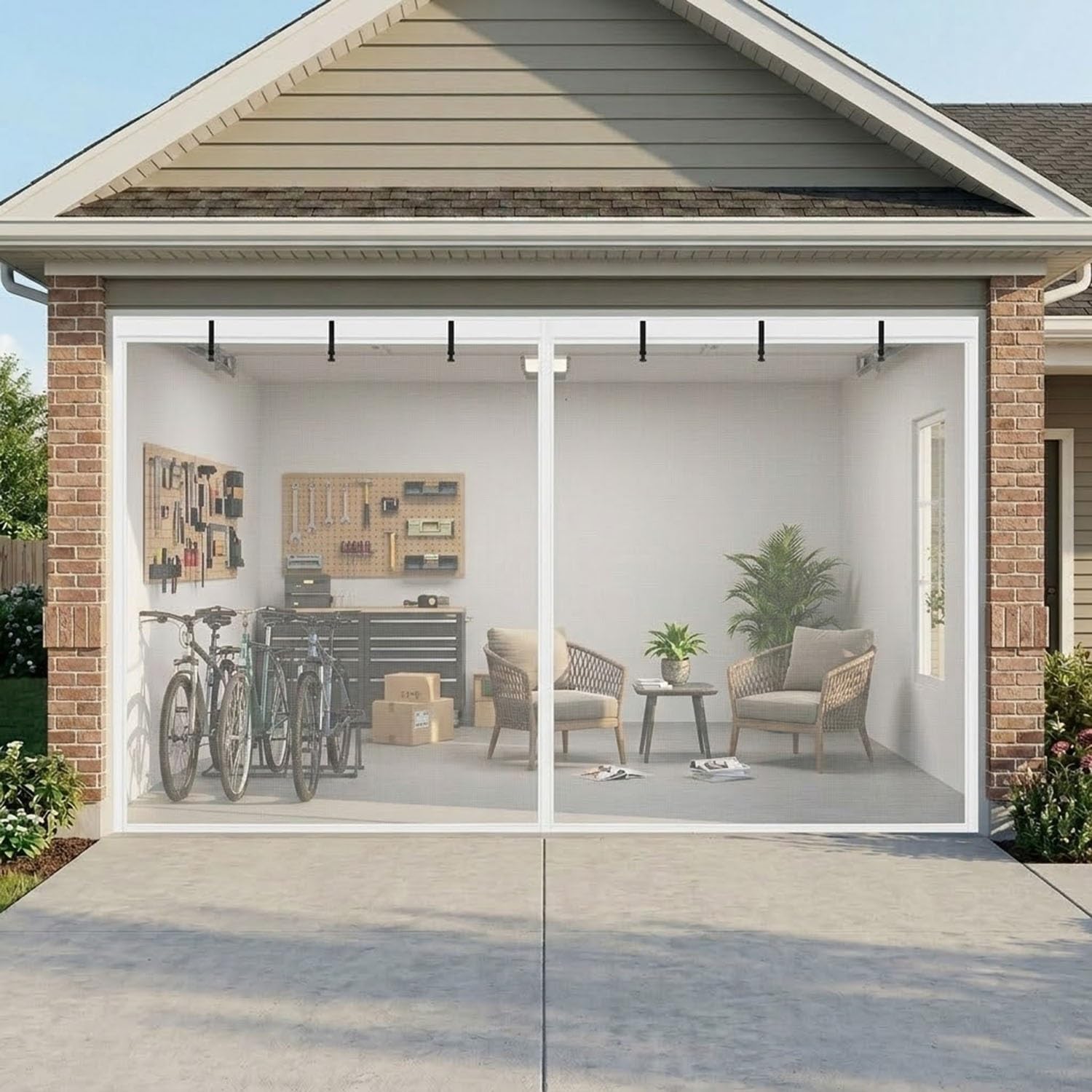 Moustiquaire rétractable haut de gamme en fibre de verre pour garage