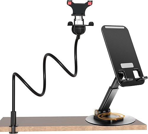 Soporte portátil para teléfono celular, soporte flexible de brazo largo para teléfono, soporte de abrazadera para escritorio y cama, iPhone, disponible en Yaxa El Salvador