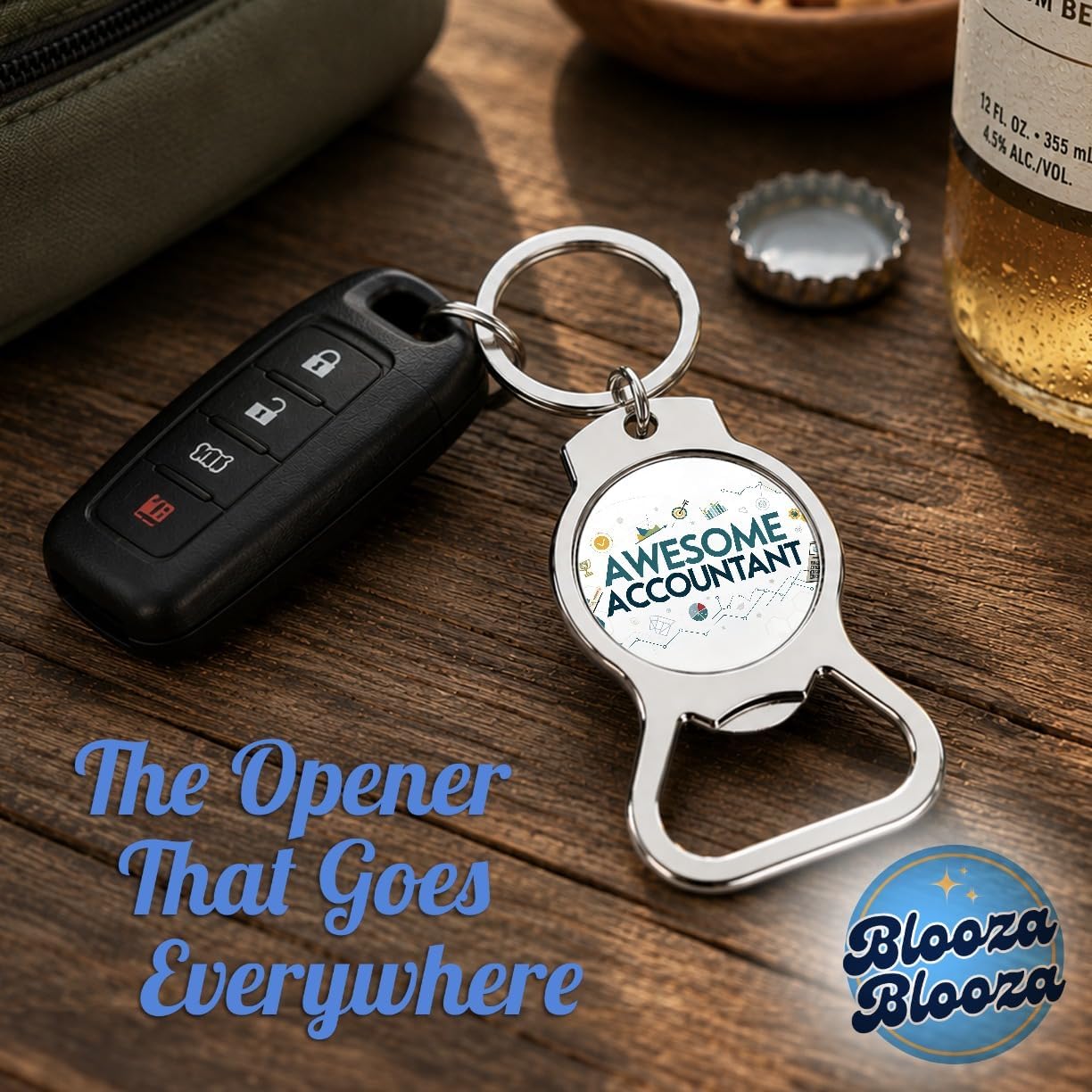 Awesome Accountant Inspirational Bottle Opener Keychain image 5