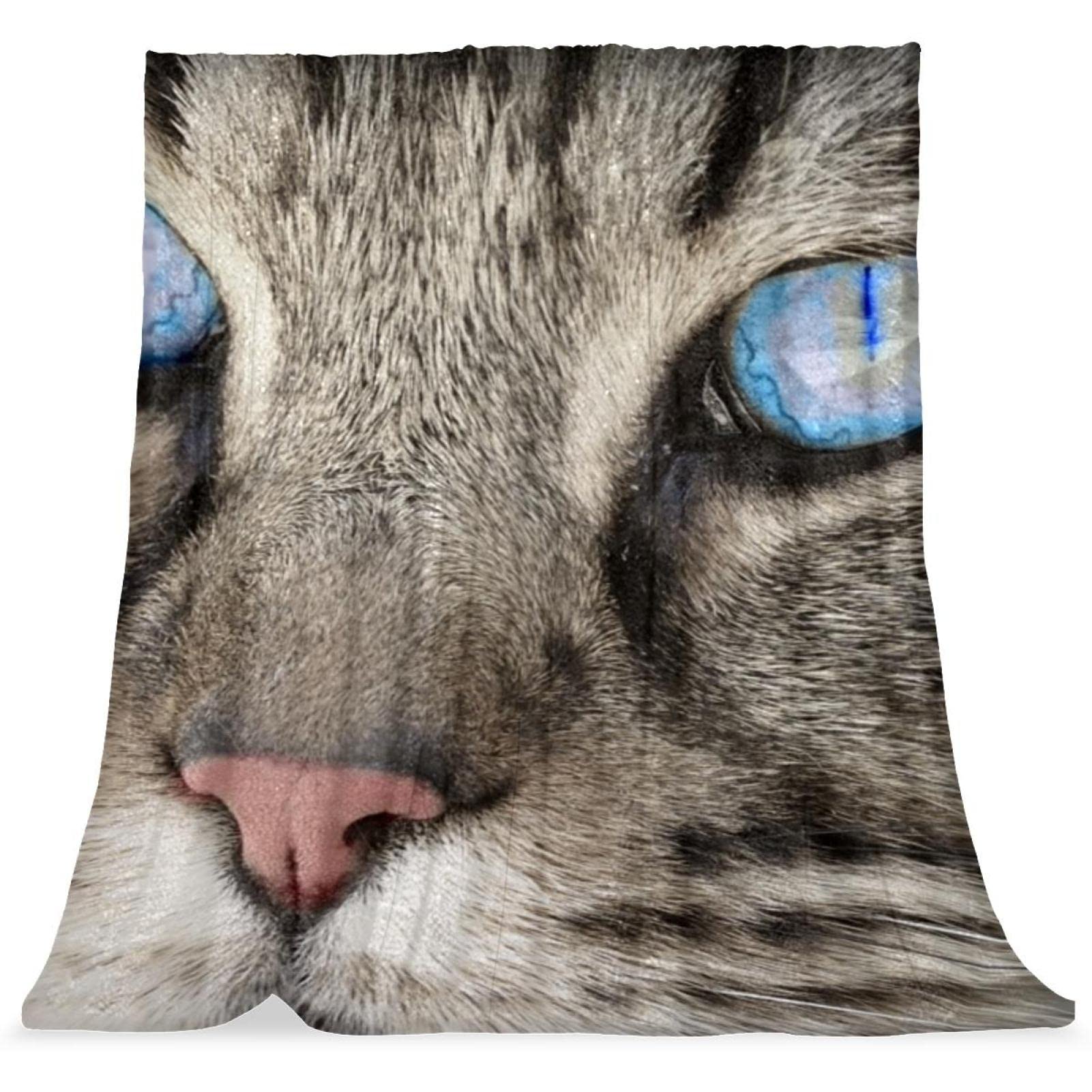 Couverture de lit chat bleu pour créer un cocon doux d'enfant