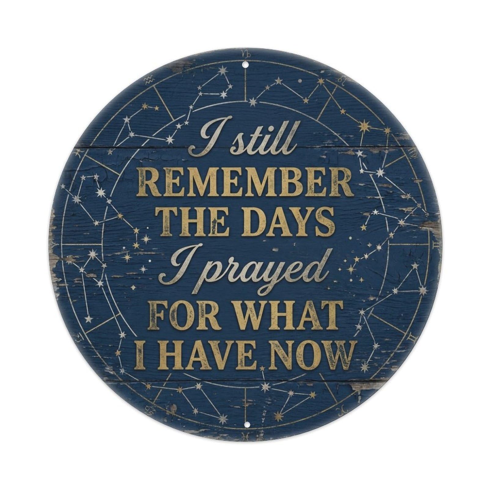 Prayed For This Constellations Gratitude Quote Metal Tin Sign