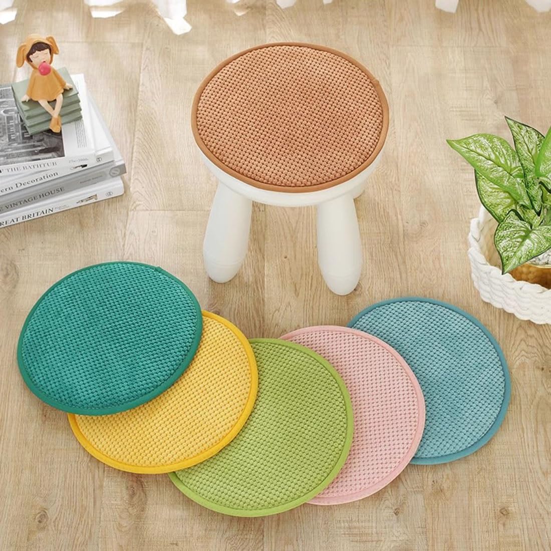 ETULLE Cuscini per sedie da Cucina con Lacci Blu Navy, Cuscini per sedie da Pranzo Antiscivolo