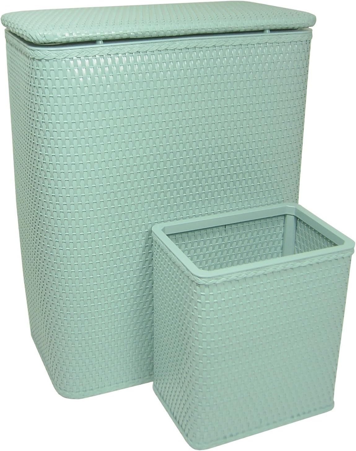 REDMON Chelsea Collection Hamper and Wastebasket Set Mystic