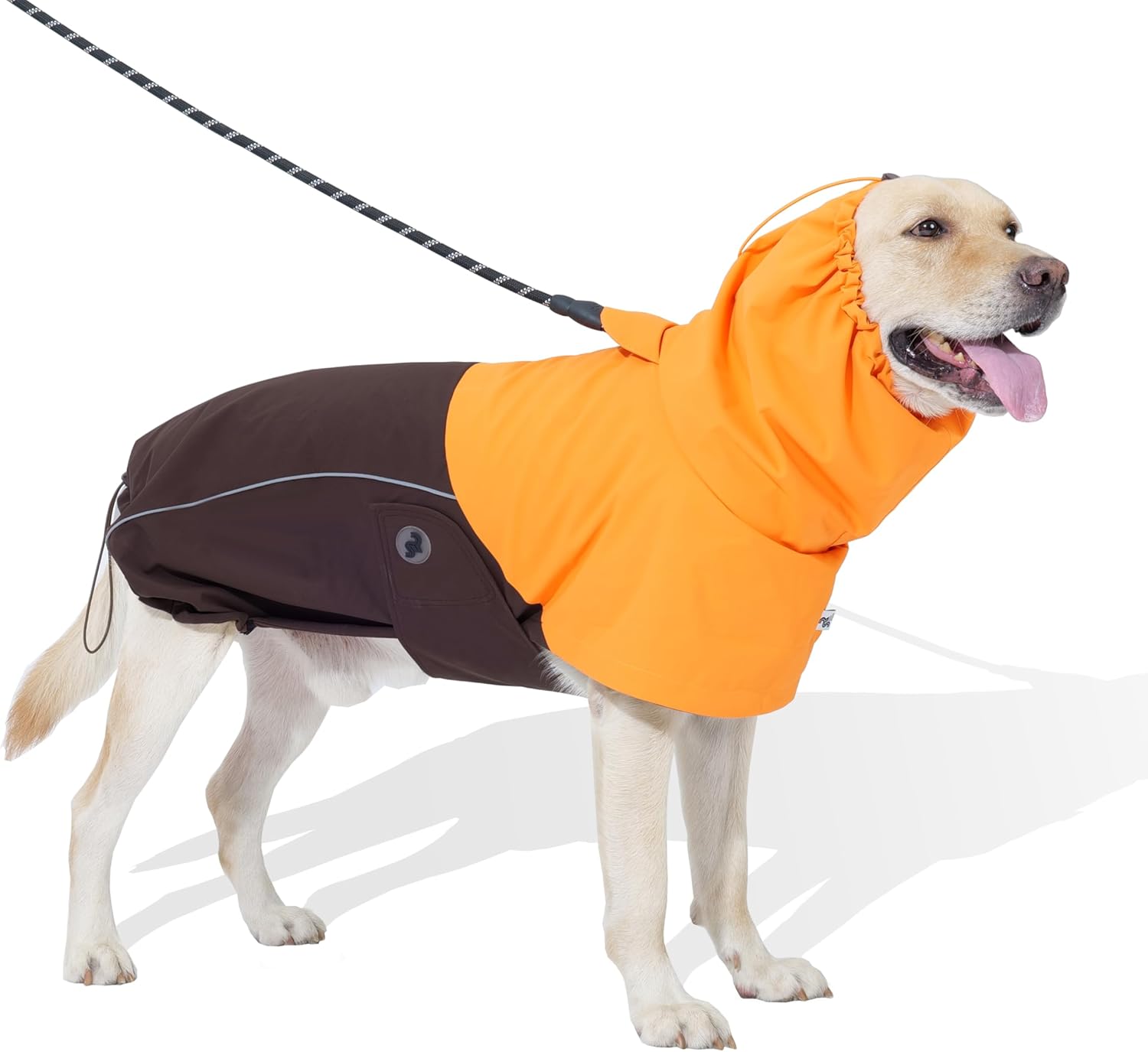 RS Dog Raincoat, All-Weather Jacket, Waterproof, Windproof & Lightweight, Teflon™ Fabric Protector (Bright Orange, X-Small)