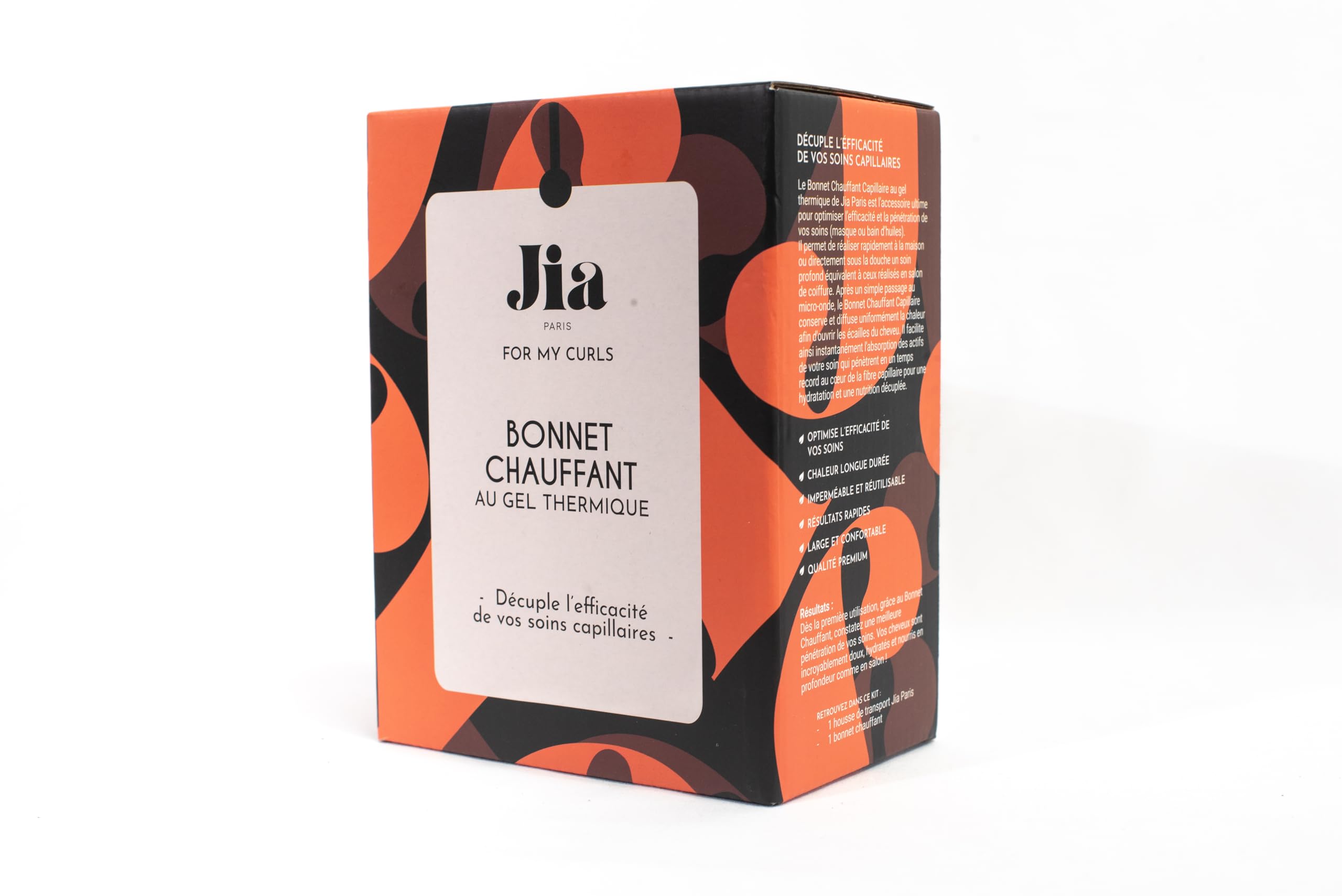 Jia Paris – Bonnet Chauffant au Gel Thermique | Optimise Masques & Bains d’Huiles | Hydratation & Nutrition Profondes | Imperméable, Réutilisable & Confortable | Avec Housse de Transport