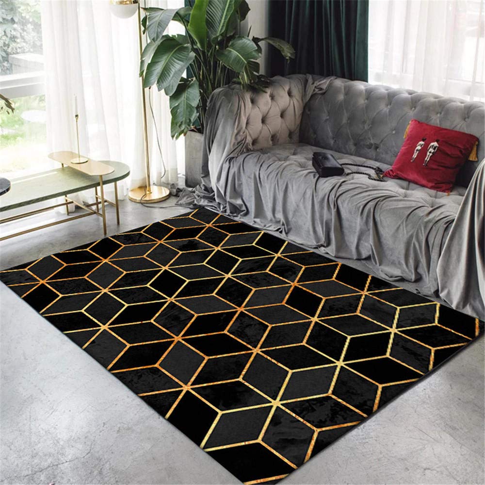 Tapis de salon à lignes géométriques pour sublimer votre canapé