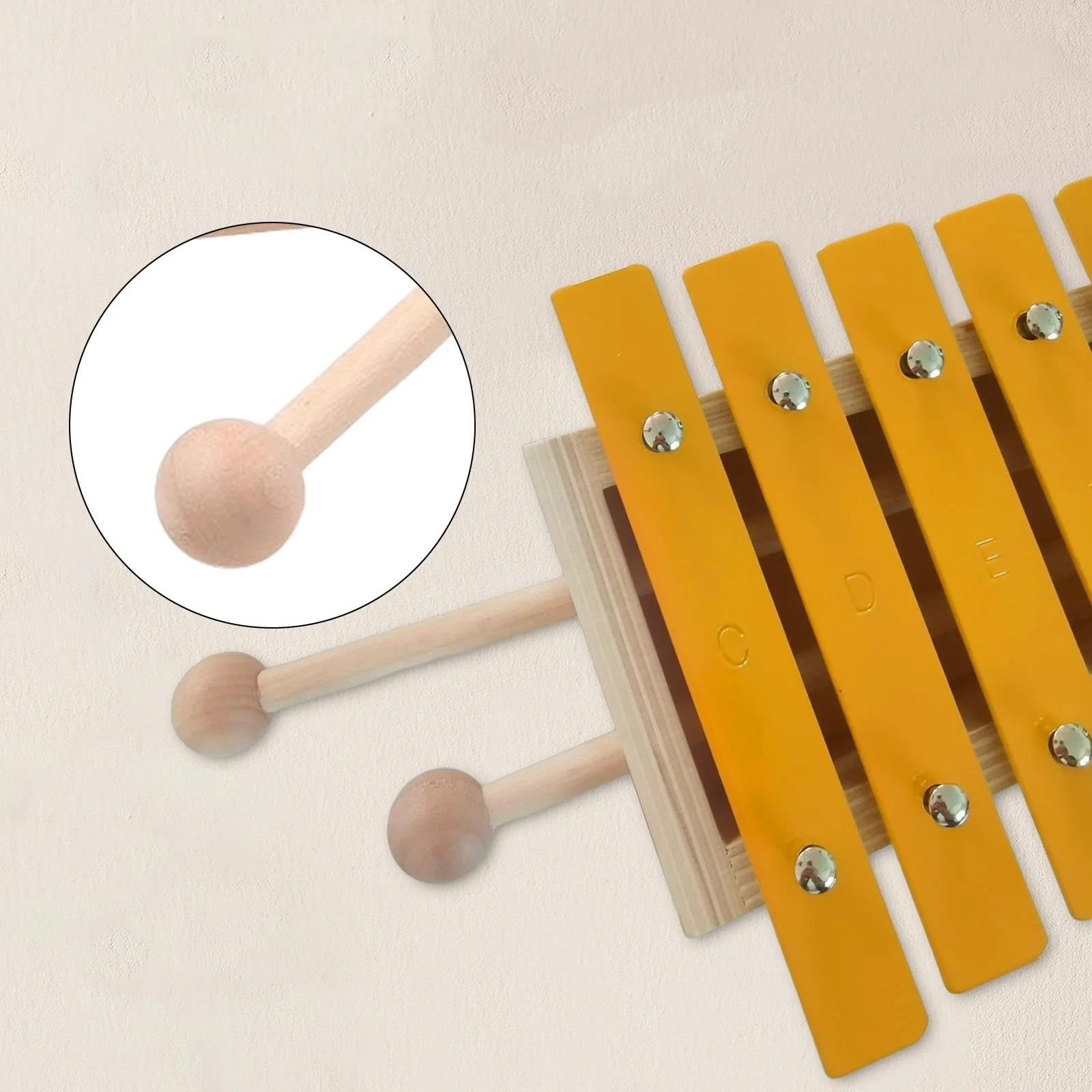 Xilofono Principiante 13 Note Glockenspiel Classico Colore Legno Xilofono Tasti Metallici Percussioni Ritmo Strumento Musicale Portatile