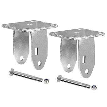 4" X 2" Rigid Caster Bracket, Zinc Plated Steel Yoke and 4" X 4 1/2" Plate, Heavy Duty Caster Fork- Capacity Up to 800 LBS Replacement2 Rigid