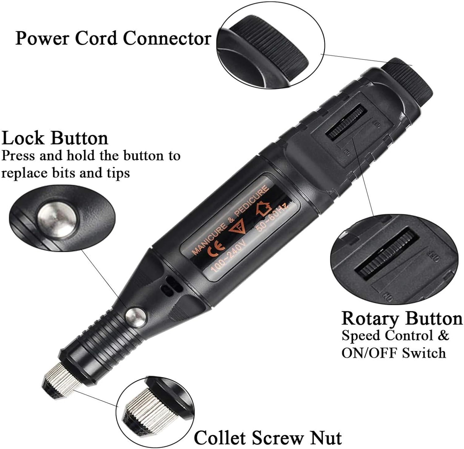 Mini Electric Engraver Rotoray Tool Kit for Metal Glass Ceramic Jewelry DIY Punch Carving Engraving Pen Kit EU/US Plug - (Color: US)
