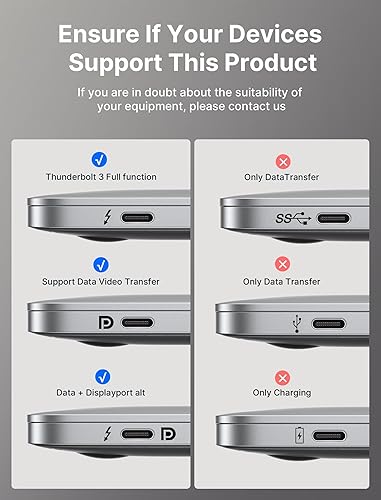 Miniatura 6 de JSAUX Adaptador USB C a HDMI, adaptador USB tipo C a HDMI hembra de 4K a 60 Hz para Thunderbolt 3 para iPhone 15 Pro, MacBook ProAir, Surface,