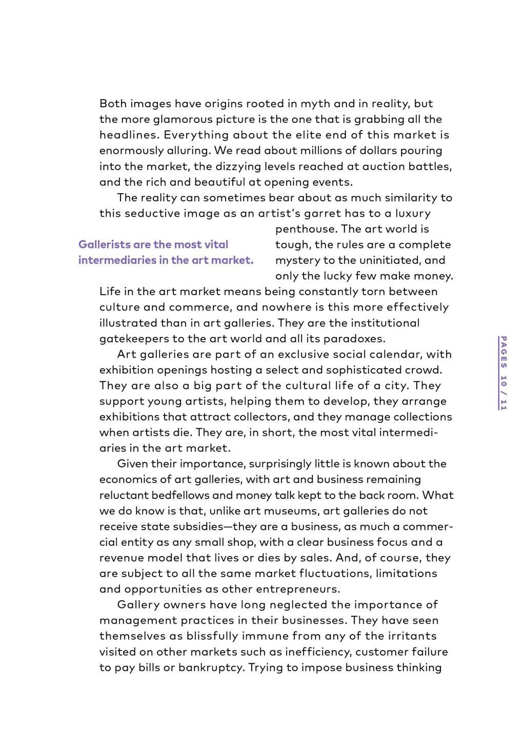 Management of art galleries [Lingua inglese]