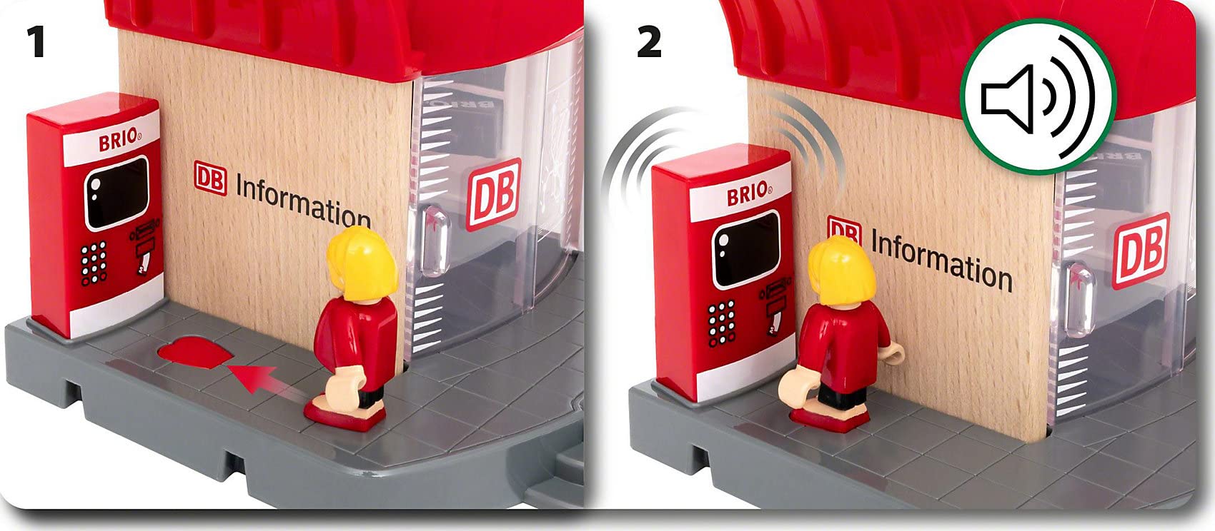 Set BRIO Deutsche Bahn Ice Set 33940 de World, con vías, estación y Tren, Estilo DB,