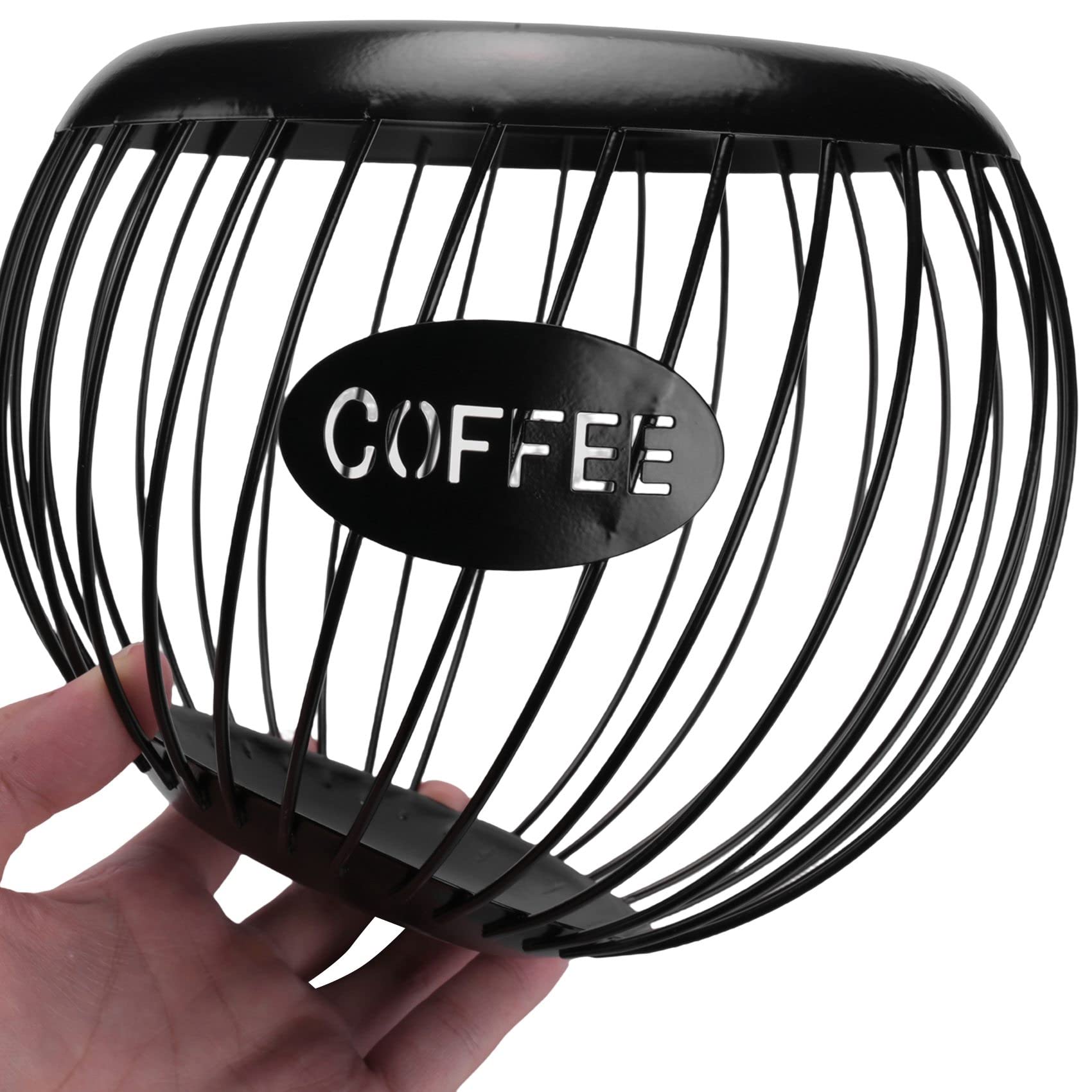 Mensola per caffè, tazza K e caffè espresso, organizer con grande capacità, cestino per capsule da caffè in metallo