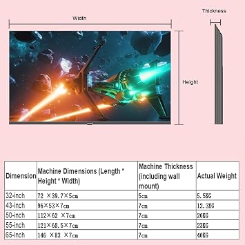 32 Inch LCD Advertising Menu Displays, Digital Signage Advertising Display Box, Metal Frame Tempered Glass Panel Android System TV Light Box for Shops(A,50-97x57cm)