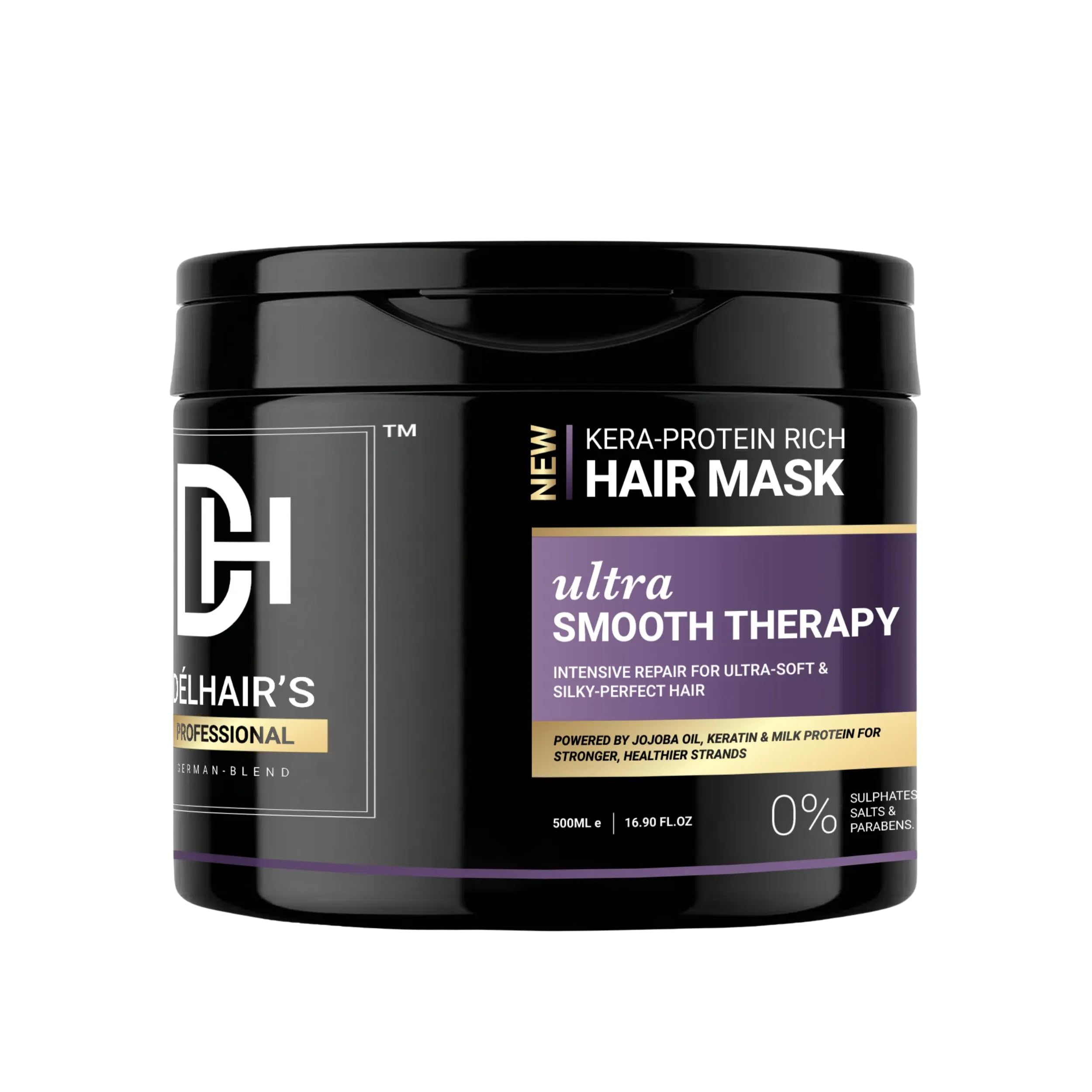 Kera Protein Hair Mask Ultra Smooth Therapy Deep Conditioning Hair Mask with Jojoba Oil Milk Protein Keratin for Dry Damaged Hair Repair Smooth Silky Hair Treatment-500gm-image-4
