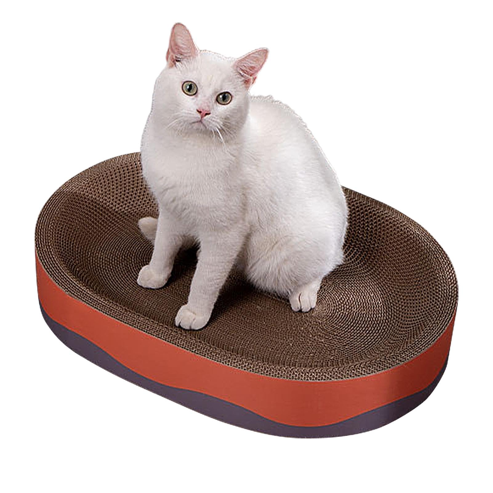Tapis à griffer pour chat Teksome : nid ondulé ovale haute densité