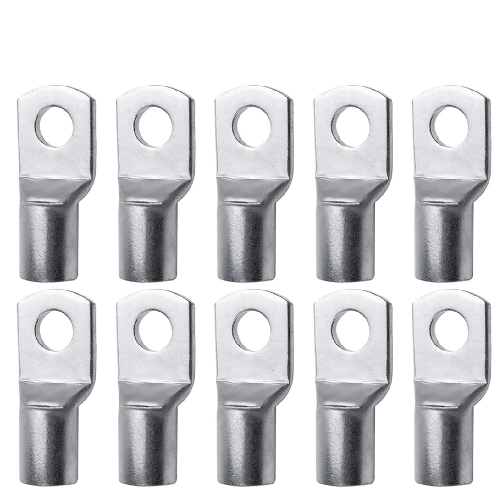 Sndisnv One Color 10Pcs 16-35Mm2 Sc16-6 Sc25-6 Sc35-6 Tinned Copper Wire Nose Terminal Crimp Sc Type Lugs Ring Cable Connector Kit For Electric, Auto, Boat, Car