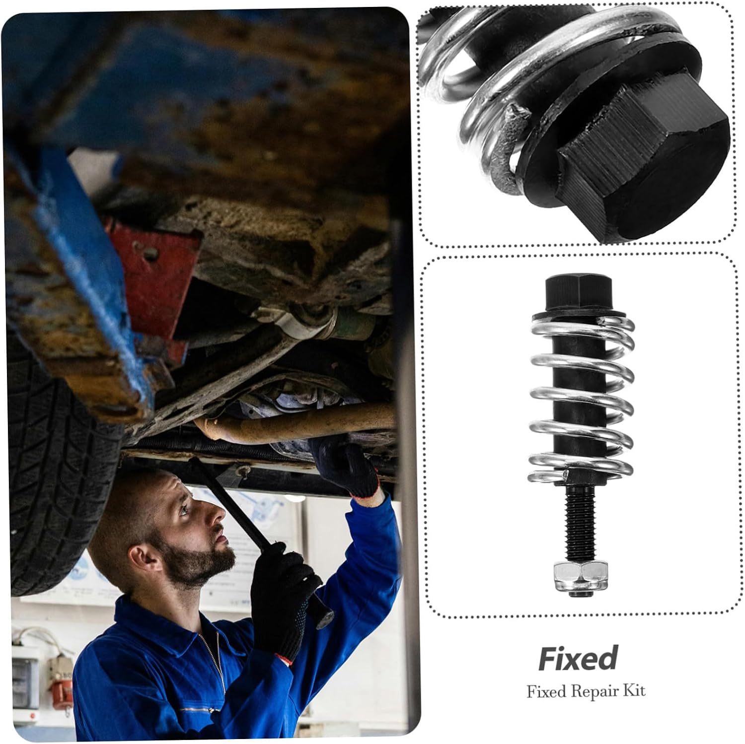 1set Spring and Manifold Hardware Kit Repair for Issues Easy Installation for Various Car Models High-Strength Materials Bolts Springs