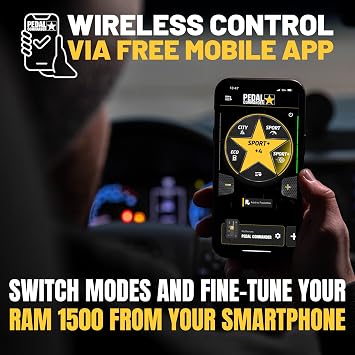 PEDAL COMMANDER for Ram 1500 New Body 2019-2026 Throttle Response Controller - Plug-and-Play 36 Settings, Wireless App Control, Anti Theft - Off-Road Performance Mods - 1500 Accessories