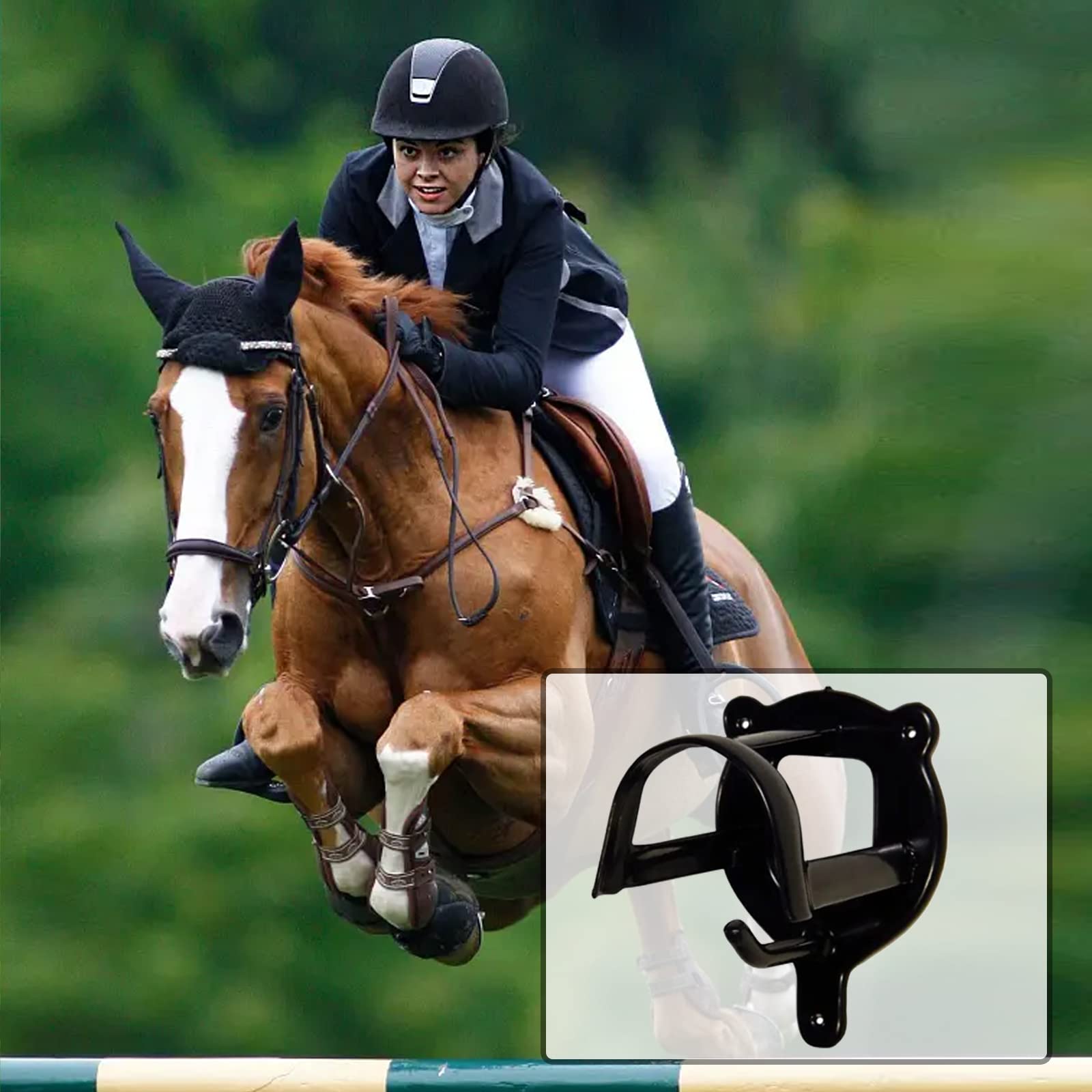 Kawlity Lot de 6 supports muraux en acier pour bride de cheval