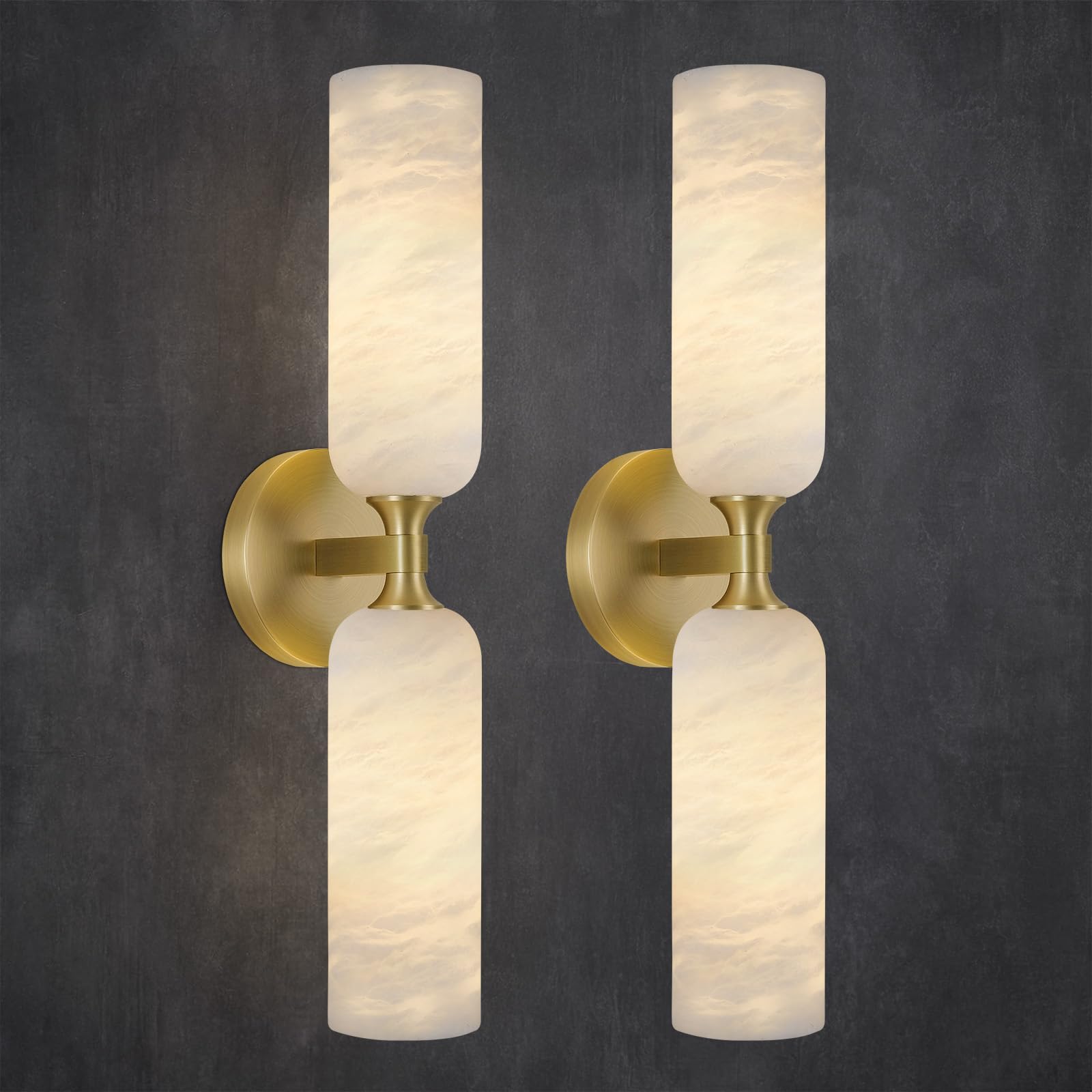 Sucelating 20in Alabaster Wall Sconces