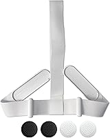 Vista 14 de Correa para la cabeza para auriculares 0culus Quest 2, correa de cabeza ajustable VR con 4 tapas de agarre para el pulgar del controlador - blanco