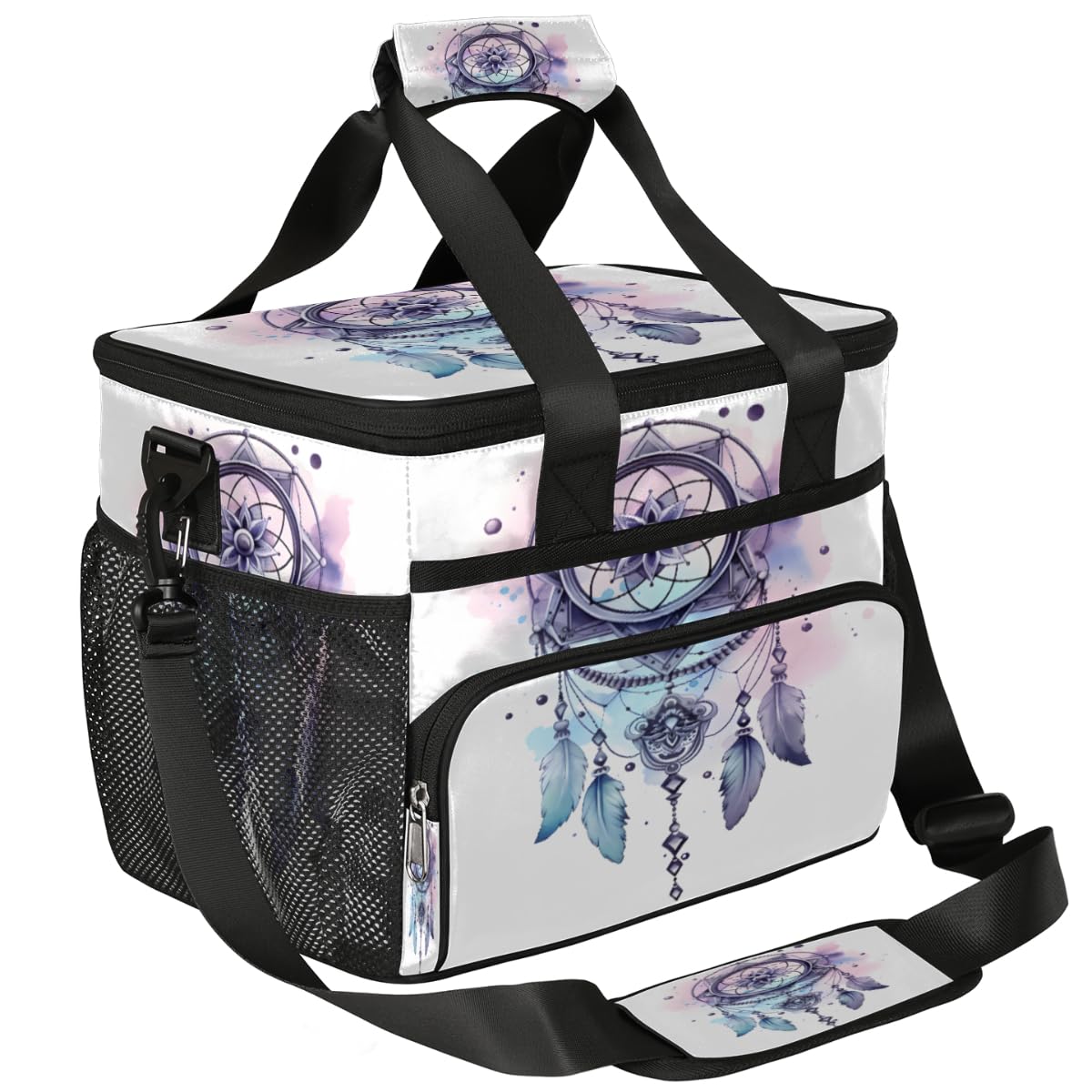 American Indian Symbol Insulated Picnic Backpack Lunch Box for Women Men Picnic Basket Tote Lunch Bag Picnic Bag Portable Lunch Bags for Picnic, Beach, Work, Trip,Office, Camp Dream Catcher