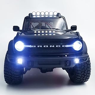 Benedict Harry 6LED Roof Light Bar Spotlight Headlights Taillights for 1/18 TRX4-M RC Crawler Car Upgrade