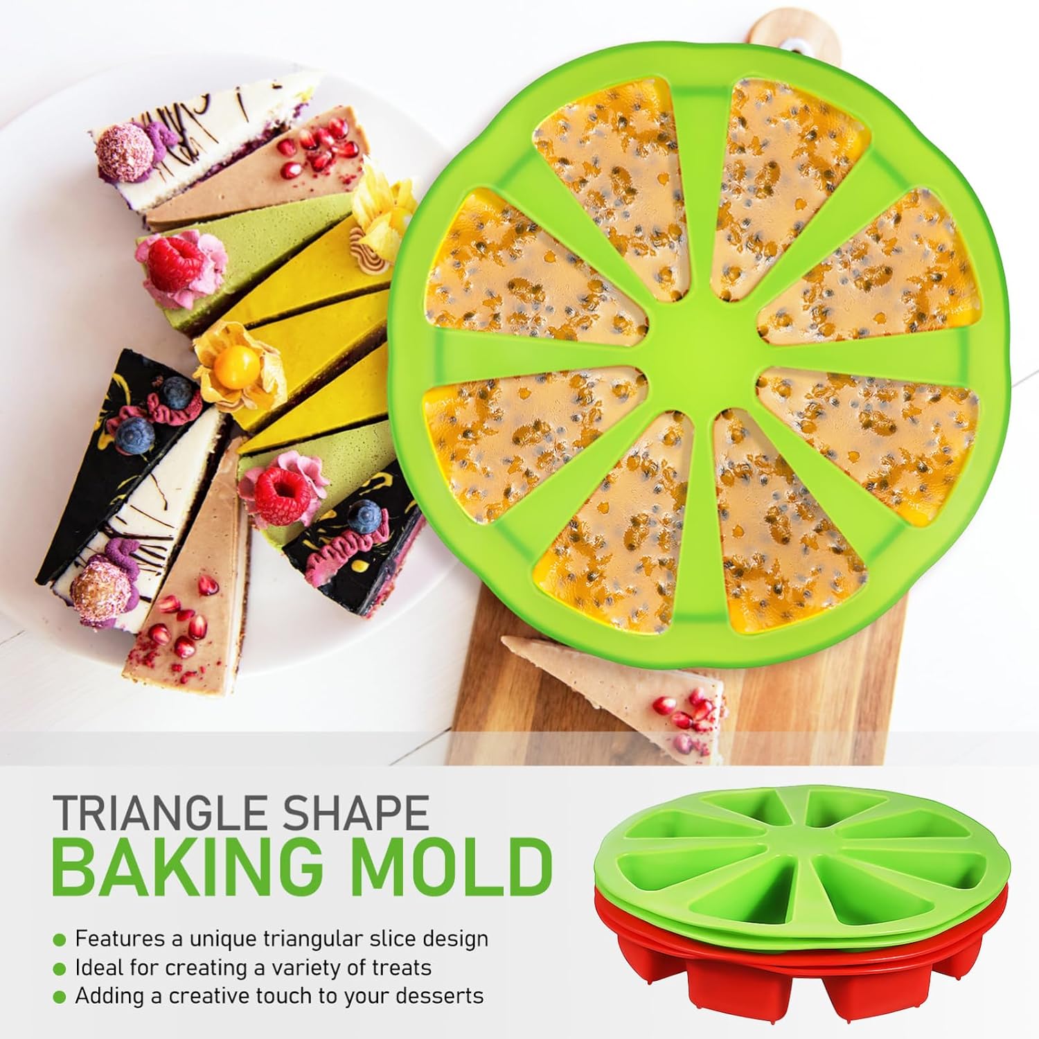 Unomor 4pcs Cake Mold Silicone Baking Mold Portion Cake Mold Chocolate Mold Cake Tray Cake Baking Holders Nonstick Baking Molds