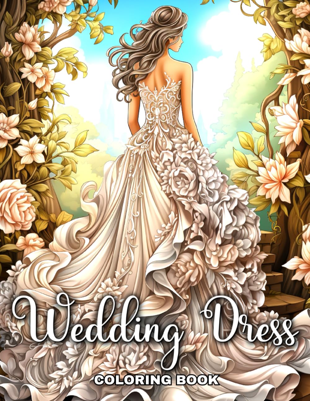 Wedding Dress Coloring Book: Gorgeous Bridal Outfit Illustrations and Modern Designs for Girls, Adults, and Teens