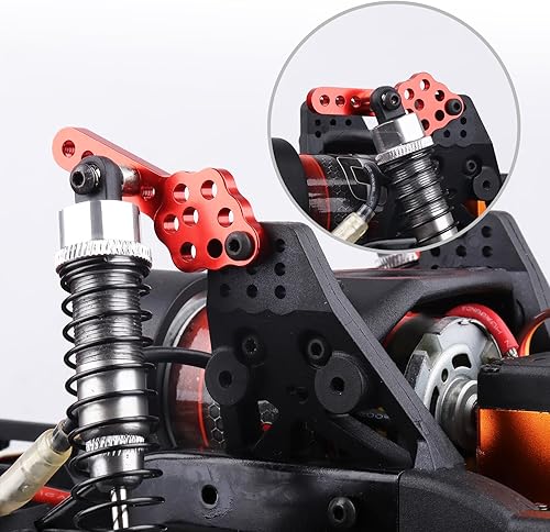 Miniatura 6 de CNC Metal RC Car Amortiguador Montaje Ajustar Altura Ángulo Soporte para Axial SCX10 90046 D90 D110 RC Crawler Modelos de Coche Camión