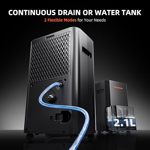 Miniatura 7 de Spider Farmer Deshumidificador mejorado con manguera de drenaje de 2000 pies cuadrados. Deshumidificador con pantalla inteligente de control de