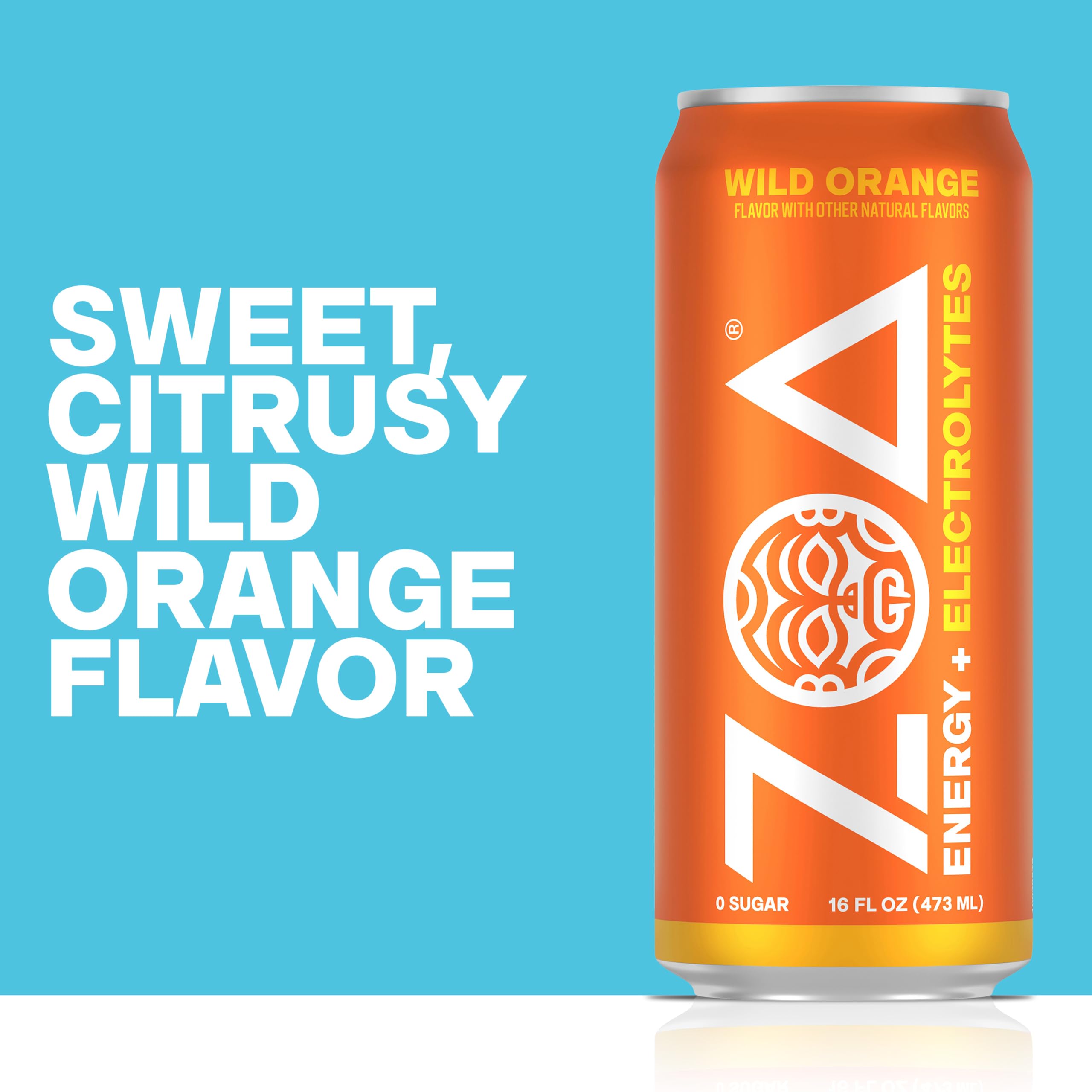 Amazon.com : ZOA Zero Sugar Energy Drink, Wild Orange, 12 Pack, 16