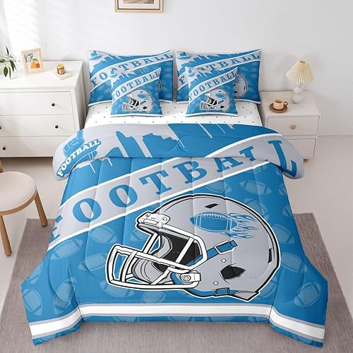 Erosebridal Football City Sports Helmet Comforter Set with S