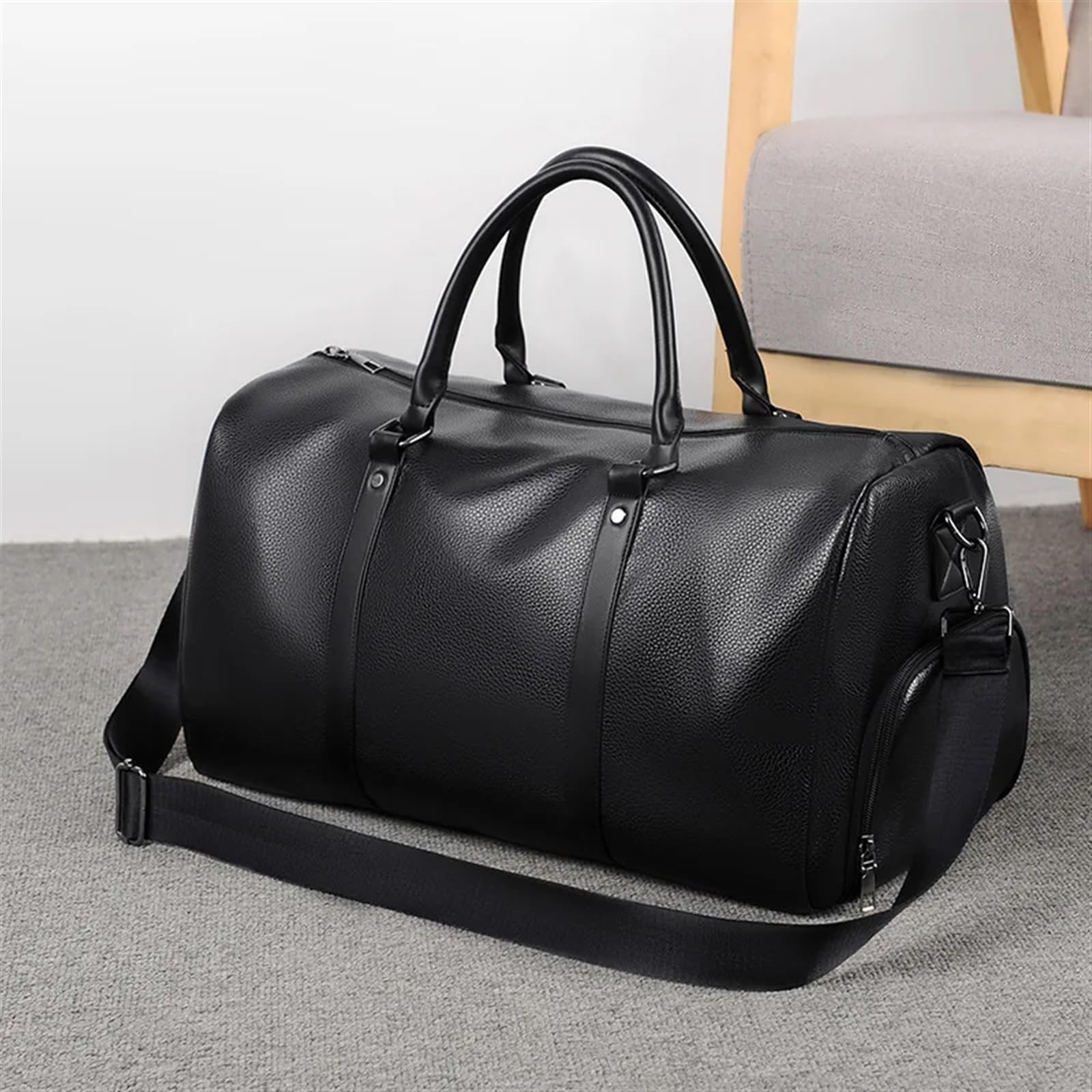 Bolsa Viaje PortáTil Lagre capacidad de cuero hombres mujeres bolsa de viaje bolsa de equipaje de mano fin de semana bolsa de lona masculina bolsa de hombro gimnasio Fitness bolsa de mano Para Viajar(