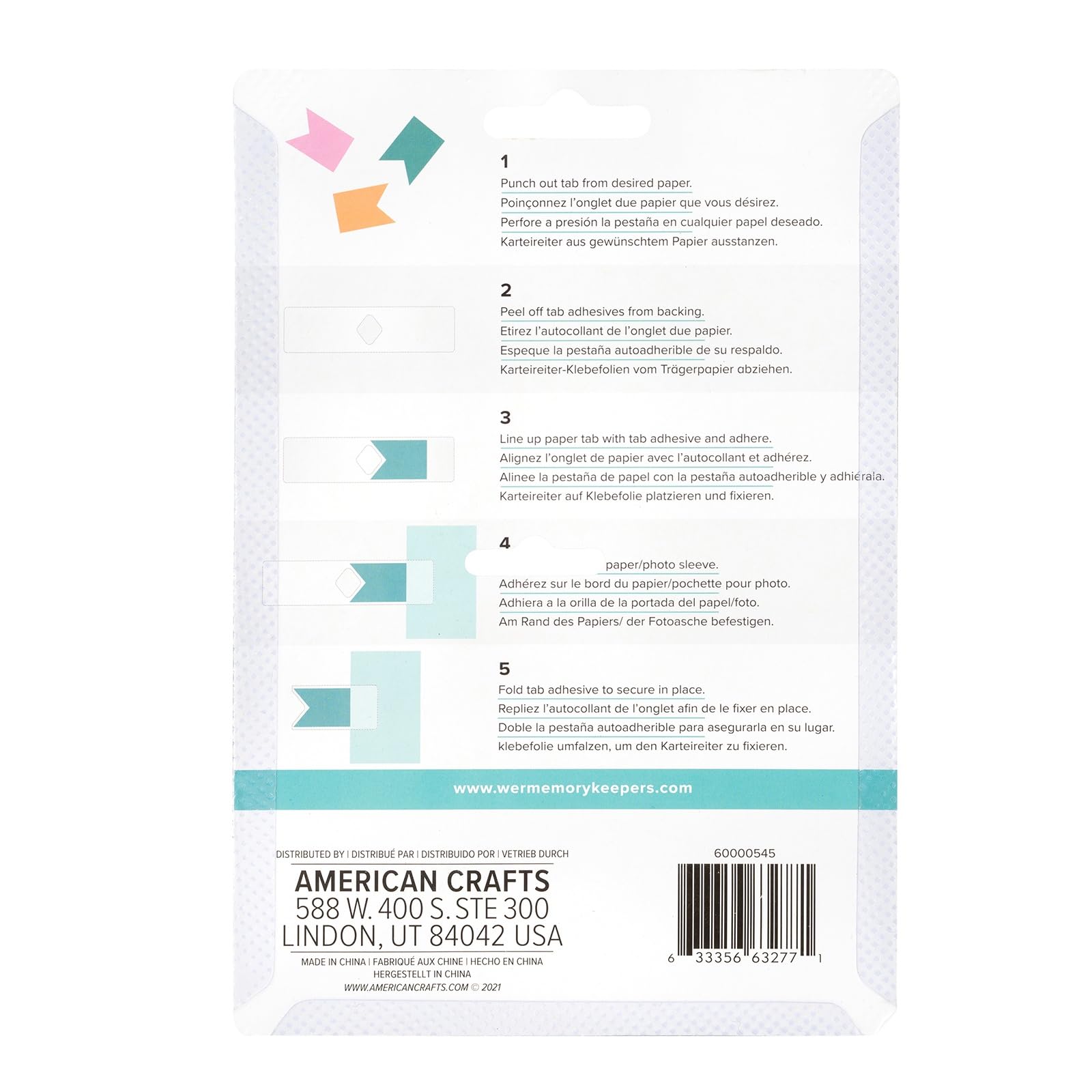 【We R Memory Keepers】タブパンチ Tab punch 4種類 Amazon.com: We R Memory Keepers Tab Paper Punch, Blue, with