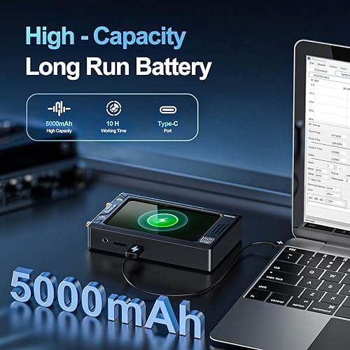 Miniatura 14 de AURSINC Analizador de espectro TinySA Ultra+ ZS406, 4.0 pulgadas, 100 kHz-5.4 GHz, analizador de frecuencia portátil con tarjeta de 32 GB, HW