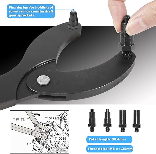 Miniatura 3 de Sunluway Kit de herramientas de cambio de correa de distribución del motor para VW Golf VAG 3036 T10172 contra la herramienta del soporte de la