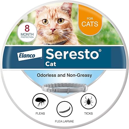 Seresto Cat Vet-Recommended Flea & Tick Treatment & Prevention Collar for Cats | 8 Months Protection