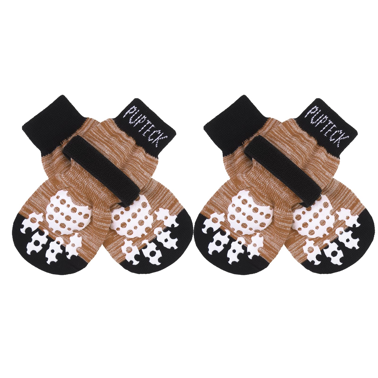 PUPTECK 2 works Anti-Slip Dog Socks Paws Stop Licking, Walking Boots for Injured Paws Hot Weather/Winter