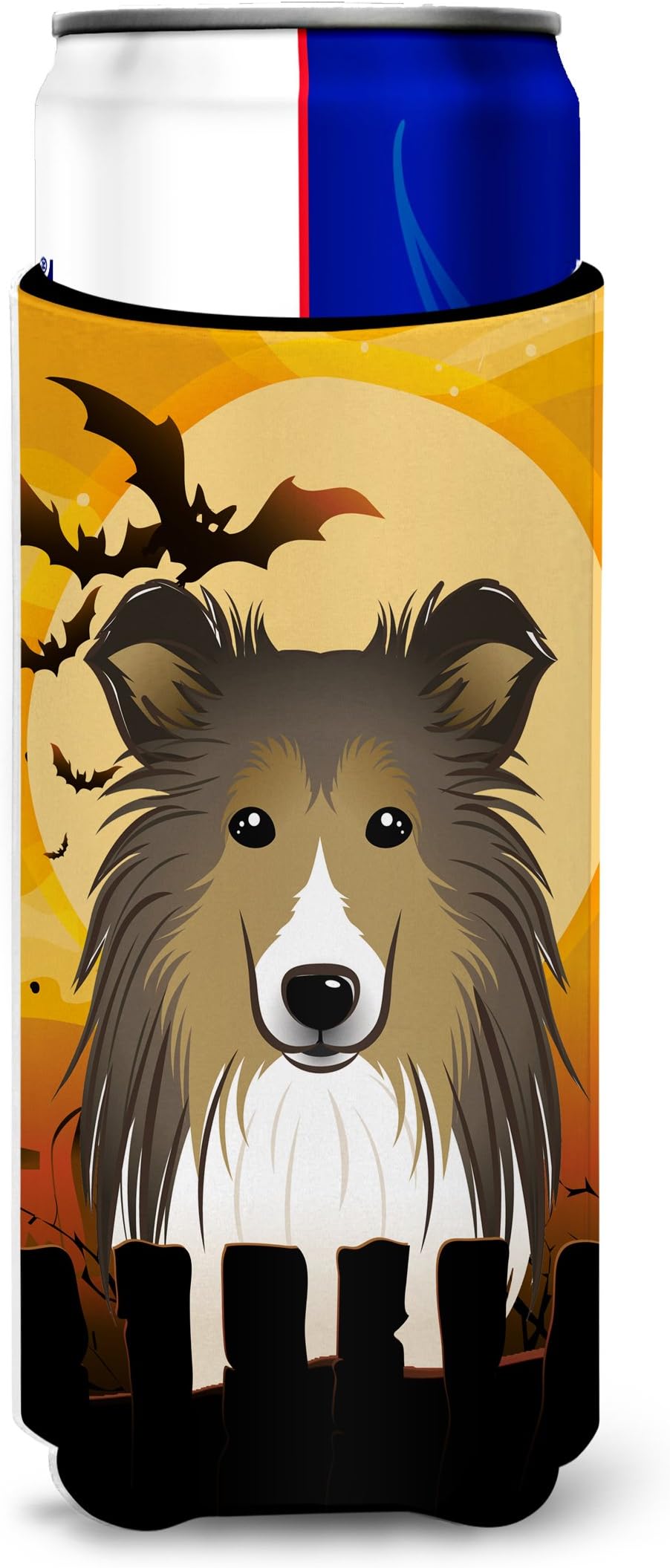 Caroline's TreasuresHalloween Sheltie Michelob Ultra Koozies for Slim Cans, Multicolor