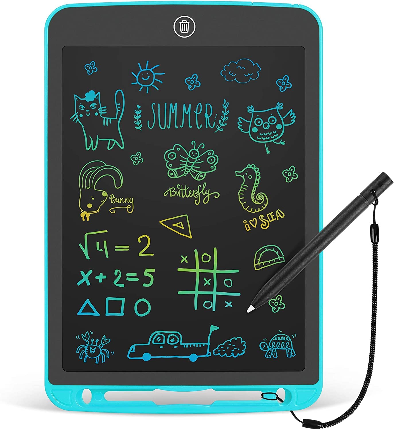 Drive Thrive Revive LCD Writing Tablet 8.5 Inch Board,Colorful Drawing,Erasable Reusable Electronic Painting Pads, Educational and Learning Kids Toy for 3 4 5 Year Old Boys and Girls(Multicolor)-image-33