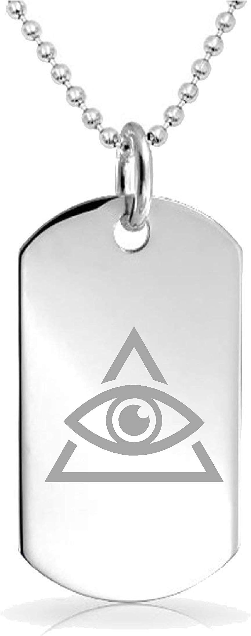Illuminati Custom Engraved Pendant Charm with Necklace Keychain Jewelry or Bags