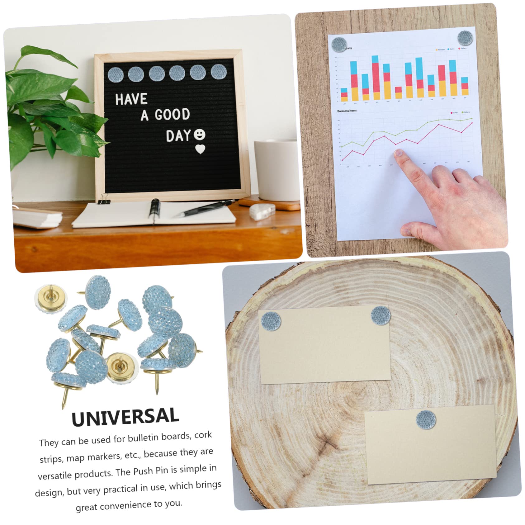 STOBOK 75piezas Chinchetas Coloridas para Oficina y Decoración para Uso Diario Fijación De Fotografías y Carteles Diseño Creativo y Compacto